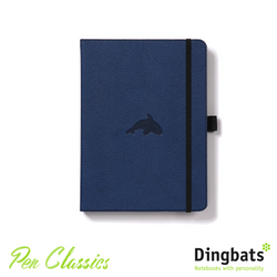 Dingbats Wildlife Blue Whale A5 Dot Grid Closed Notebook Cover