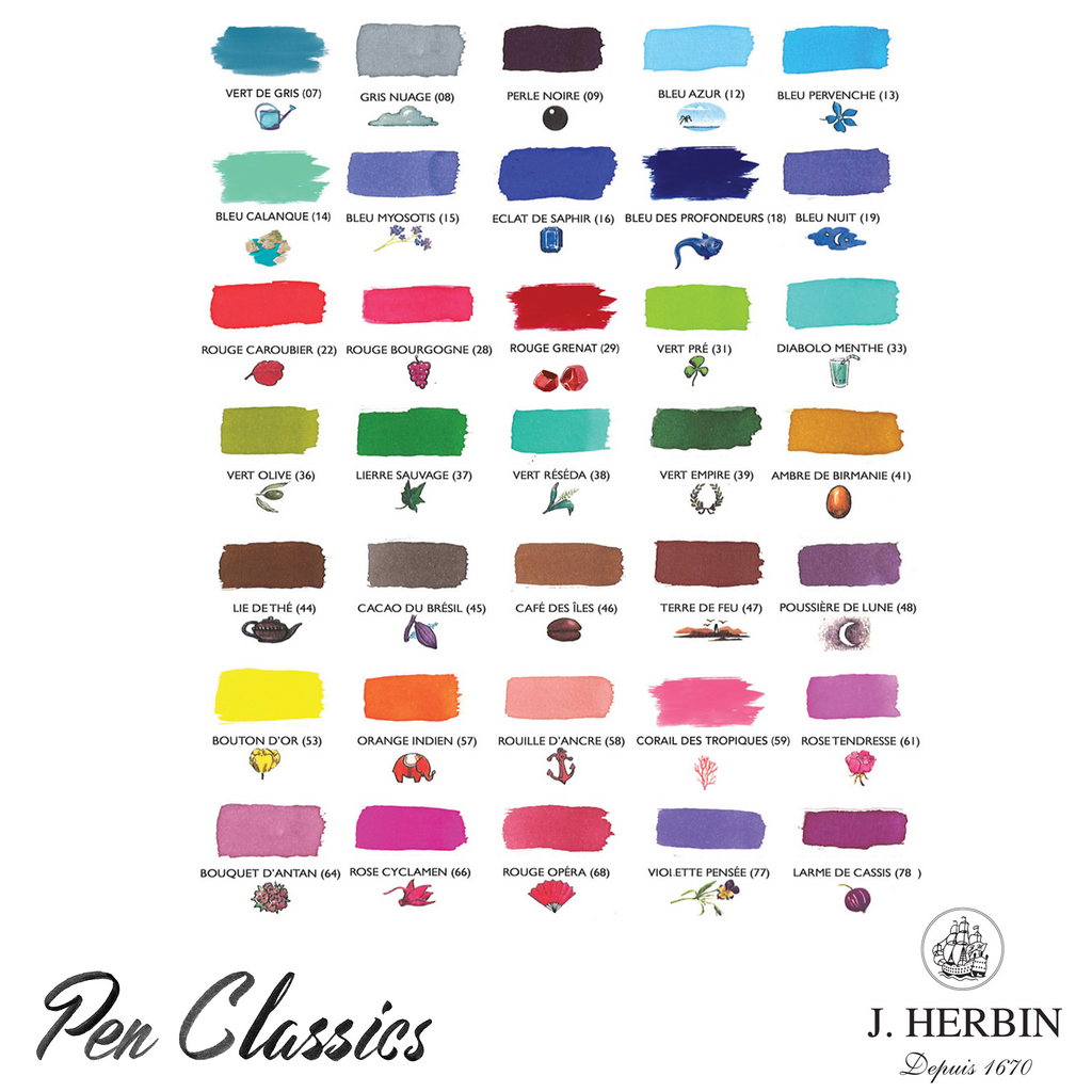 Herbin Rouge Bourgogne 10ml Ink Bottle – Pen Classics