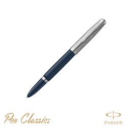 Parker 51 Fountain Pen Midnight Blue Cap-Off Posted