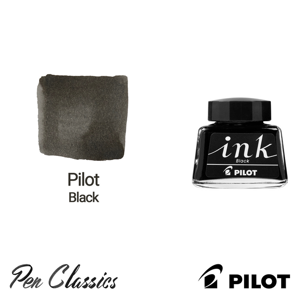 Pilot Black Ink 30ml Ink Bottle and Swab