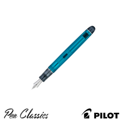 Pilot Custom 74 Teal Fountain Pen Uncapped Nib