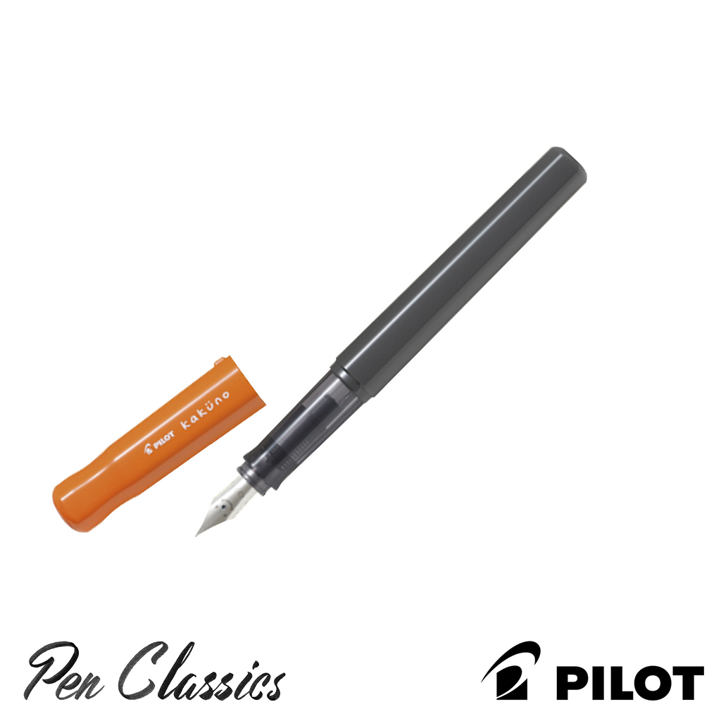 Pilot Kakuno Orange/Grey Fountain Pen – Pen Classics