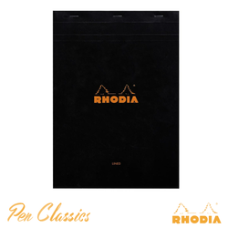 Rhodia Bloc Black A4 - Lined and Margined