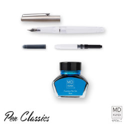 Midori MD Fountain Pen and Ink Set Limited Edition - Blue