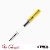 3 TWSBI Eco Transparent Yellow Fountain Pen Posted with Nib