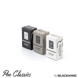 Blackwing Two-Step Pencil Sharpener Black Grey and White Boxes
