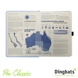 Dingbats Earth Sky Blue Great Barrier Reef A5 Dot Grid Infographic