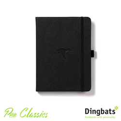 Dingbats Wildlife Black Duck A5 Dot Grid Closed Notebook Cover