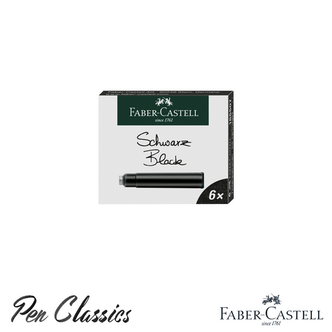 Faber-Castell Black 6 Pack Cartridges