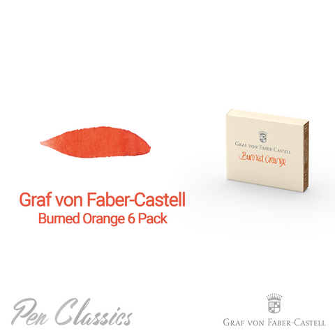 Graf von Faber-Castell Burned Orange 6 Cartridges Swab and Bottle
