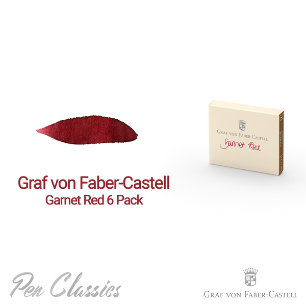 Graf von Faber-Castell Garnet Red 6 Cartridges Swab