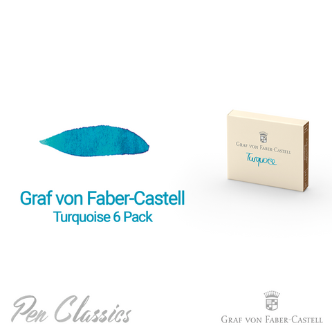 Graf von Faber-Castell Turquoise 6 Cartridges Swab