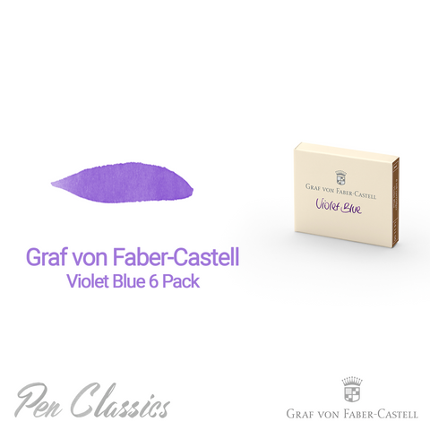 Graf von Faber-Castell Violet Blue 6 Cartridges Swab