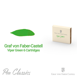 Graf von Faber-Castell Viper Green 6 Cartridges Swab and Bottle