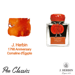 J Herbin 1798 Cornaline d'Égypte Ink Bottle and Swab