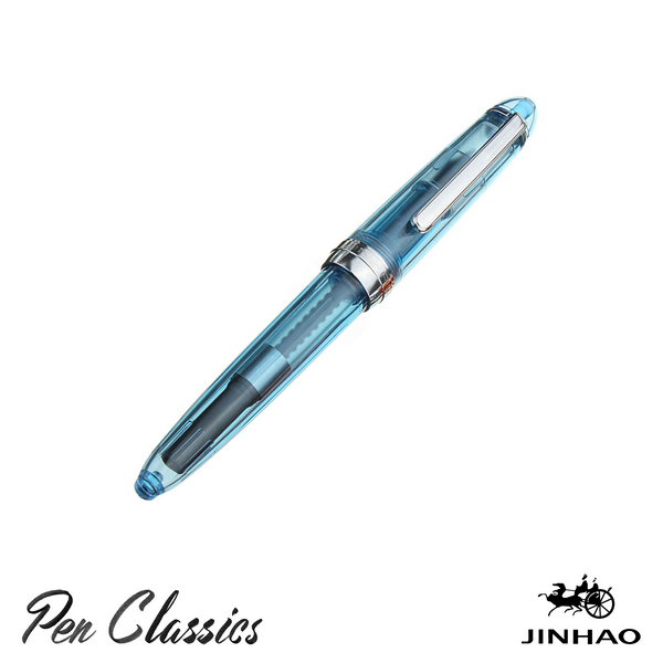 Jinhao 992 Blue M Nib Demonstrator Fountain Pen