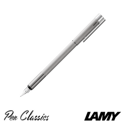 Lamy Logo Brushed Steel Fountain Pen Posted