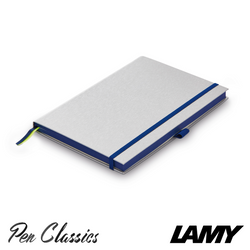 Lamy Hard Cover Notebook A5 Silver with Oceanblue Trim