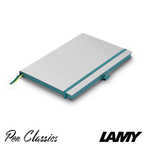 Lamy Hard Cover Notebook A5 Silver with Turmaline Trim