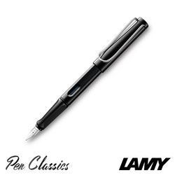 Lamy Safari Fountain Pen Shiny Black Nib Posted