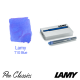 Lamy T10 Blue Cartridges 5 Pack Cartridge and Swab
