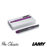 Lamy T10 Violet Cartridges 5 Pack Cartridge Only