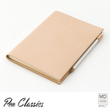 Midori MD Notebook Cover A5 Goat Leather Closed with Notebook