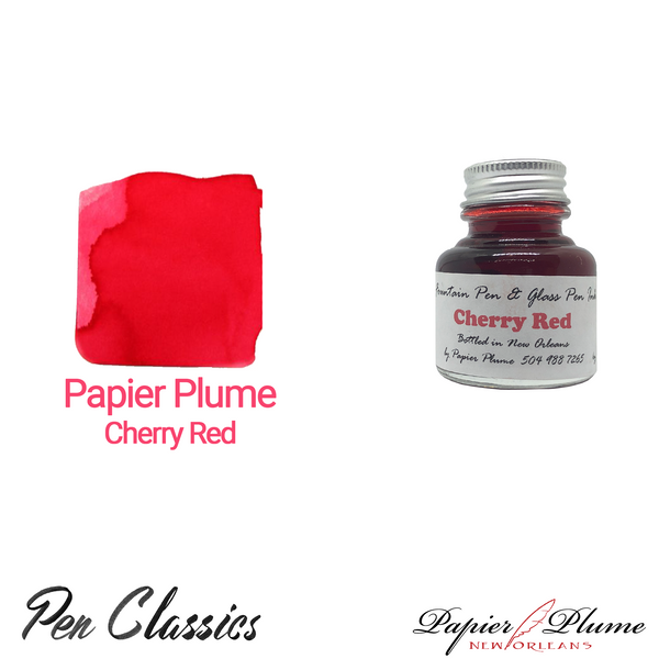 Papier Plume Cherry Red 30ml Bottle and Swab