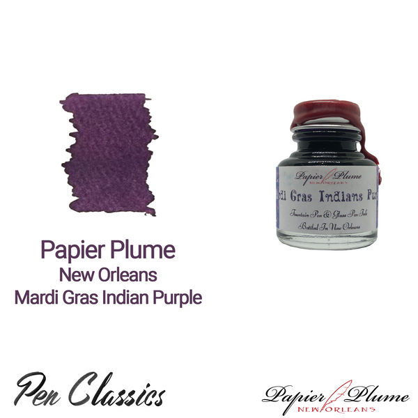 Papier Plume New Orleans Mardi Gras Indian Purple 30ml Bottle and Swab