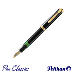 Pelikan Souverän M805 Fountain Pen Black with Gold Posted