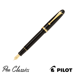 Pilot Custom 74 Black Gold Fountain Pen Posted Nib