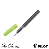 Pilot Kakuno Lime Green Grey Pen Uncapped Nib with Cap