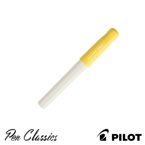 Pilot Kakuno Yellow White Pen Capped