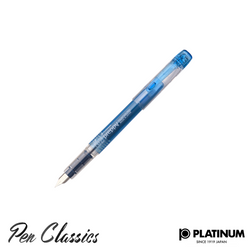 Platinum Preppy Blue Fountain Pen Nib Posted