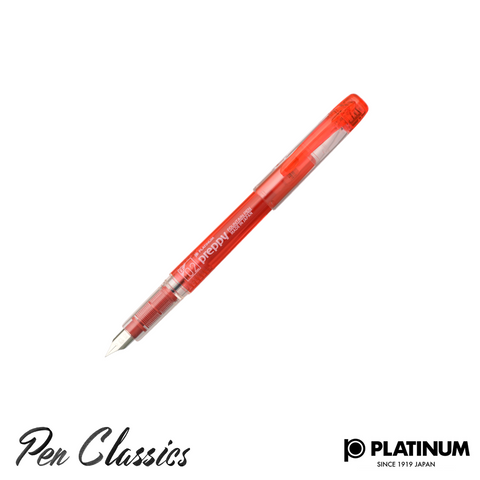 Platinum Preppy Red Fountain Pen Nib Posted