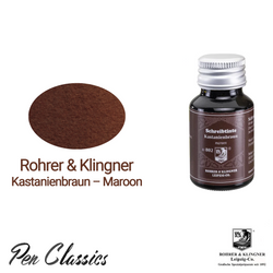 Rohrer & Klingner Kastanienbraun – Maroon Ink Bottle and Swab