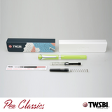 TWSBI Swipe 2022 Special Edition Pear Green Fountain Pen Box Contents