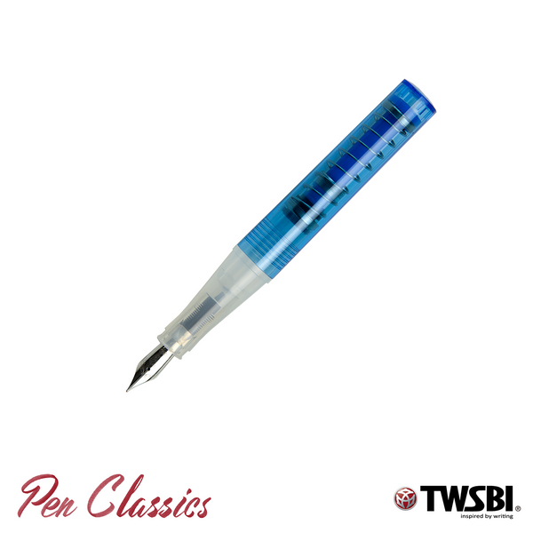 TWSBI Go Sapphire Fountain Pen Cap Off Spring Fill